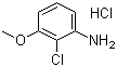 2-Chloro-3-methoxyaniline hydrochloride molecular structure (CAS 85893-87-4)