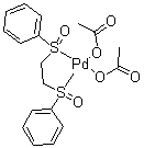 structure of CAS# 858971-43-4, 1,2-Bis(phenylsulfinyl)ethane-palladium diacetate