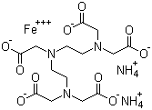 DTPA 铁铵盐分子结构 (CAS 85959-68-8)