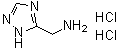 structure of CAS# 859791-21-2, 1H-1,2,4-Triazole-5-methanamine hydrochloride (1:2)