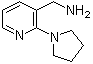 structure of CAS# 859850-79-6, 2-(1-Pyrrolidinyl)-3-pyridinemethanamine;[[2-(Pyrrolidin-1-yl)pyridin-3-yl]methyl]amine
