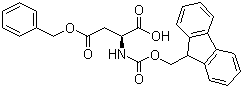 Fmoc-L-aspartic acid 4-benzyl ester molecular structure (CAS 86060-84-6)