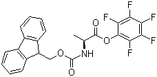 N-芴甲氧羰基-L-丙氨酸五氟苯酯分子结构 (CAS 86060-86-8)