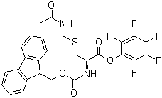 N-Fmoc-S-acetamidomethyl-L-cysteine pentafluorophenyl ester molecular structure (CAS 86060-96-0)