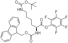 structure of CAS# 86060-98-2, N-Fmoc-N'-Boc-L-lysine pentafluorophenyl ester;Fmoc-Lys(Boc)-OPfp