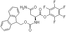 structure of CAS# 86060-99-3, Fmoc-L-asparagine pentafluorophenyl ester;Fmoc-Asn-OPfp