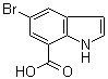 5-Bromo-1H-indole-7-carboxylic acid molecular structure (CAS 860624-90-4)