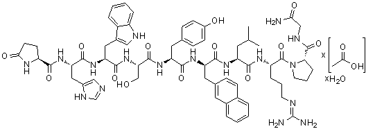 结构式 CAS# 86220-42-0, 那法瑞林乙酸盐水合物