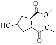(3R,4R)-3,4-Bis(methyloxycarbonyl)cyclopentanol molecular structure (CAS 862259-02-7)