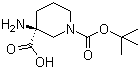 (S)-1-Boc-3-Aminopiperidine-3-carboxylic acid molecular structure (CAS 862372-92-7)