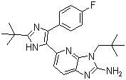 5-[2-(1,1-二甲基乙基)-4-(4-氟苯基)-1H-咪唑-5-基]-3-(2,2-二甲基丙基)-3H-咪唑并[4,5-b]吡啶-2-胺分子结构 (CAS 862505-00-8)