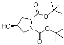 (2R,4S)-4-羟基-1,2-吡咯烷二甲酸二叔丁酯分子结构 (CAS 862996-27-8)