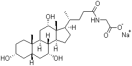 甘氨胆酸钠分子结构 (CAS 863-57-0)