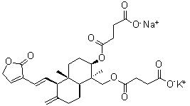 14-Deoxy-11,12-didehydroandrographolide bis(hemisuccinate) potassium sodium salt molecular structure (CAS 863319-40-8)