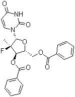 (2'R)-2'-Deoxy-2'-fluoro-2'-methyluridine 3',5'-dibenzoate molecular structure (CAS 863329-65-1)
