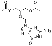 structure of CAS# 86357-19-9, Ganciclovir Diacetate;[3-acetyloxy-2-[(2-amino-6-oxo-1H-purin-9-yl)methoxy]propyl] acetate