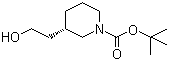 structure of CAS# 863578-32-9, (S)-1-N-Boc-3-(2-hydroxyethyl)piperidine;(S)-tert-Butyl 3-(2-hydroxyethyl)piperidine-1-carboxylate; (S)-3-(2-Hydroxy-ethyl)-piperidine-1-carboxylic acid tert-butyl ester