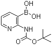 2-(叔丁氧羰基氨基)吡啶-3-硼酸分子结构 (CAS 863753-35-9)