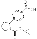 2-(4-羧基苯基)-1-吡咯烷羧酸叔丁酯分子结构 (CAS 863769-40-8)