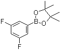 structure of CAS# 863868-36-4, 3,5-Difluorophenylboronic acid pinacol ester;2-(3,5-Difluorophenyl)-4,4,5,5-tetramethyl-1,3,2-dioxaborolane
