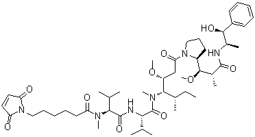 马来酰亚胺基己酰-单甲基澳瑞他汀 E分子结构 (CAS 863971-24-8)