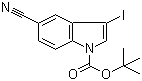 1-Boc-5-cyano-3-iodoindole molecular structure (CAS 864685-26-7)