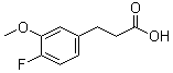 结构式 CAS# 864960-96-3, 4-氟-3-甲氧基苯丙酸