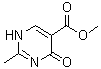structure of CAS# 865077-08-3, 1,4-Dihydro-2-methyl-4-oxo-5-pyrimidinecarboxylic acid methyl ester
