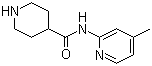 N-(4-甲基吡啶-2-基)哌啶-4-甲酰胺分子结构 (CAS 865078-92-8)