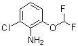 structure of CAS# 865149-76-4, 6-Chloro-2-(difluoromethoxy)aniline;2-Chloro-6-(difluoromethoxy)benzenamine