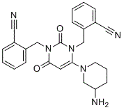 structure of CAS# 865759-10-0, Alogliptin Impurity 26;2-[[6-(3-aminopiperidin-1-yl)-3-[(2-cyanophenyl)methyl]-2,4-dioxopyrimidin-1-yl]methyl]benzonitrile