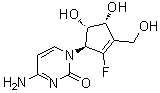 4-Amino-1-[(1S,4R,5S)-2-fluoro-4,5-dihydroxy-3-(hydroxymethyl)-2-cyclopenten-1-yl]-2(1H)-pyrimidinone molecular structure (CAS 865838-26-2)