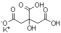 structure of CAS# 866-83-1, Potassium dihydrogen citrate;Monobasic potassium citrate; Monopotassium citrate; Potassium citrate monobasi