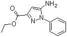 结构式 CAS# 866837-96-9, 5-氨基-1-苯基-1H-吡唑-3-甲酸乙酯