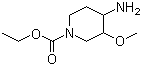 Ethyl 4-amino-3-methoxypiperidinecarboxylate molecular structure (CAS 86717-62-6)