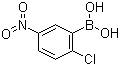 结构式 CAS# 867333-29-7, 2-氯-5-硝基苯硼酸