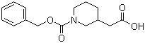 结构式 CAS# 86827-10-3, N-Cbz-3-哌啶乙酸; N-苄氧羰基-3-哌啶乙酸