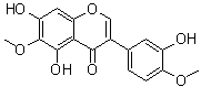 structure of CAS# 86849-77-6, Iristectorigenin B;5,7-Dihydroxy-3-(3-hydroxy-4-methoxyphenyl)-6-methoxy-4H-1-benzopyran-4-one