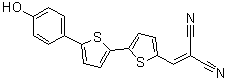 structure of CAS# 868592-56-7, 2-[[5'-(4-Hydroxyphenyl)[2,2'-bithiophen]-5-yl]methylene]propanedinitrile;NIAD 4
