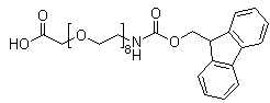 5,8,11,14,17,20,23,26-Octaoxa-2-azaoctacosanedioic acid 1-(9H-fluoren-9-ylmethyl) ester molecular structure (CAS 868594-52-9)