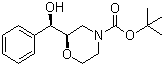 (2R)-2-[(R)-Hydroxyphenylmethyl]-4-morpholinecarboxylic acid 1,1-dimethylethyl ester molecular structure (CAS 868685-97-6)