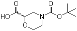(2S)-2,4-吗啉二羧酸 4-叔丁酯分子结构 (CAS 868689-63-8)