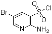 2-氨基-5-溴吡啶-3-磺酰氯分子结构 (CAS 868963-98-8)