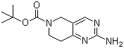 structure of CAS# 869198-95-8, 2-Amino-7,8-dihydropyrido[4,3-d]pyrimidine-6(5H)-carboxylic acid tert-butyl ester