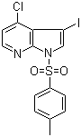 结构式 CAS# 869335-20-6, 4-氯-3-碘-1-[(4-甲基苯基)磺酰基]-1H-吡咯并[2,3-b]吡啶