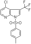 结构式 CAS# 869335-74-0, 4-氯-1-[(4-甲基苯基)磺酰基]-3-(三氟甲基)-1H-吡咯并[2,3-b]吡啶