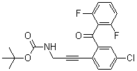 结构式 CAS# 869366-03-0, [3-[4-氯-2-(2,6-二氟苯甲酰基)苯基]丙-2-炔基]氨基甲酸叔丁酯