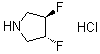 结构式 CAS# 869481-92-5, (3R,4R)-rel-3,4-二氟吡咯烷盐酸盐