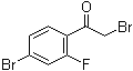 2-Bromo-1-(4-bromo-2-fluorophenyl)ethanone molecular structure (CAS 869569-77-7)