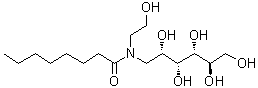 1-Deoxy-1-[(2-hydroxyethyl)(1-oxooctyl)amino]-D-glucitol molecular structure (CAS 869652-63-1)